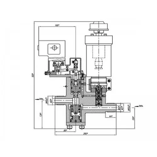 Бронзовый запорный проходной штуцерный клапан с электромагнитным управлением 587-35.8778-06 (ИПЛТ.49211121-06) 