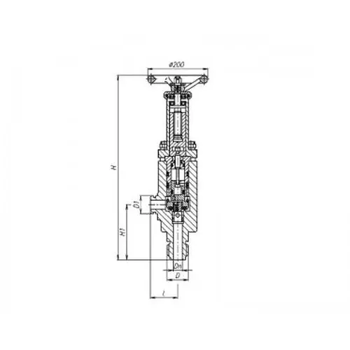 Клапан бронзовый невозвратно-управляемый угловой с ручным управлением 522-35.3845 (ИПЛT.49197120) 