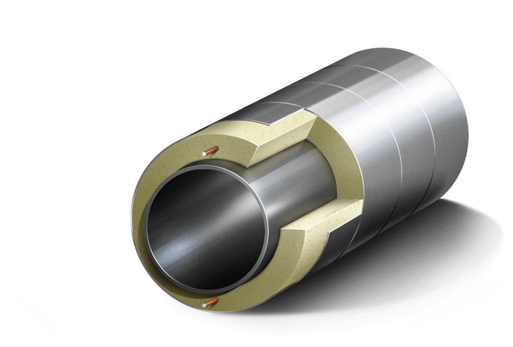 Труба стальная бесшовная в ППУ 57х3 мм сталь 20 ГОСТ 8734-75